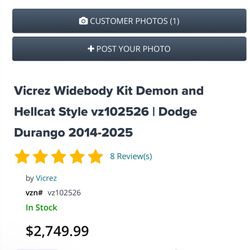 Durango Widebody Kit For Sale 