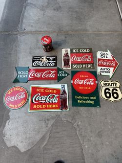 Vintage Wall Signs Coca Cola Coke Soda Sign Lot