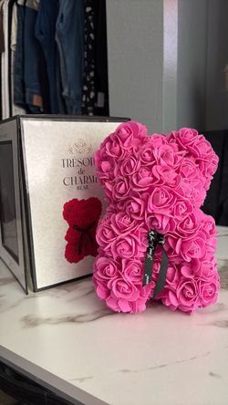 Pink flower bear