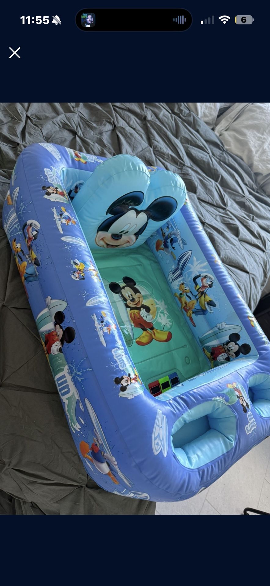 Mickey Mouse Bath Tub, New. $15