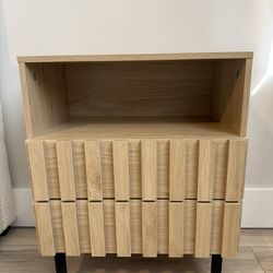 Pair of Latitude Run Sevyn Fluted 2-Drawer Nightstands - Like New