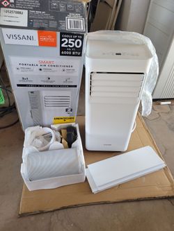 Vissani Smart Portable Air Conditioner 6000 BTU Cools 250 sq ft