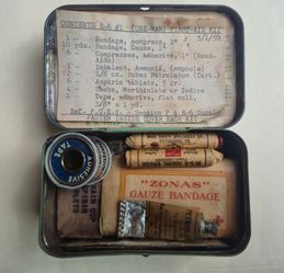 Vintage Military First-Aid Kit – Fully Intact- 1950