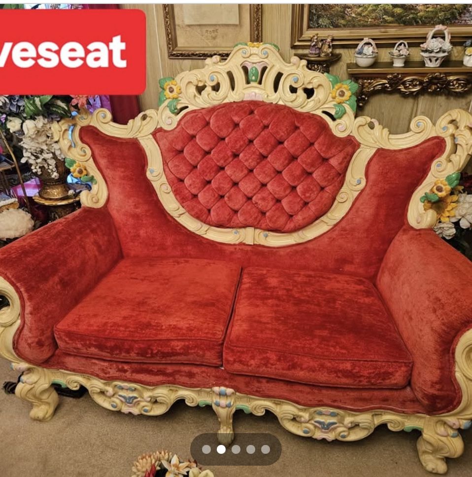 Antique Couch And Love Seat 