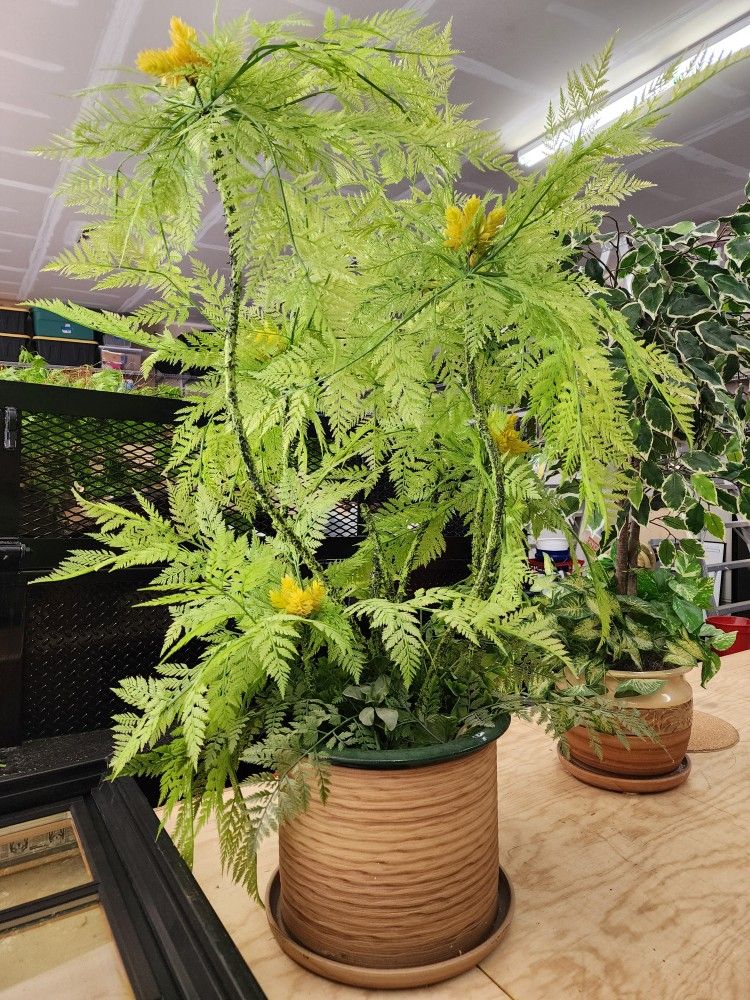 2 Decorative Faux Plants