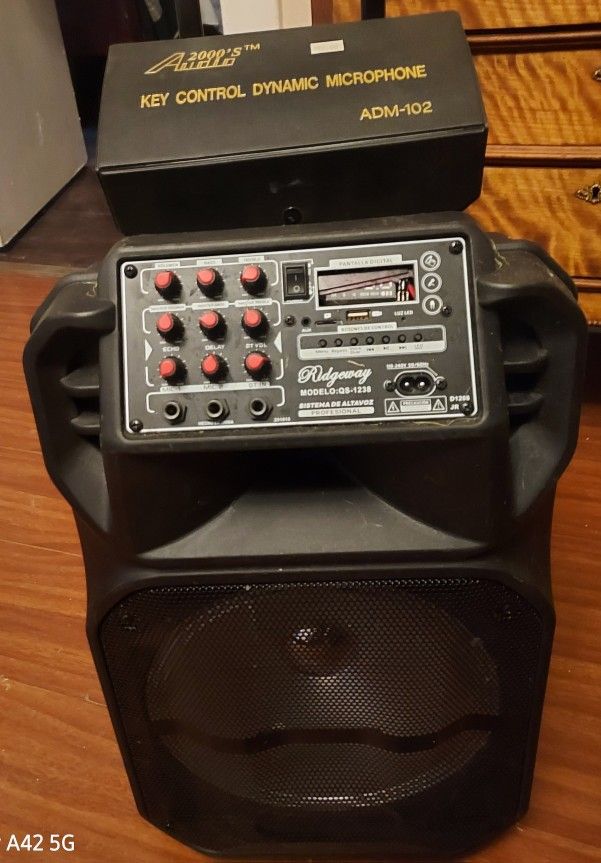 Ridgeway 12” Rechargeable Bluetooth Party DJ Speaker (QS-1238)