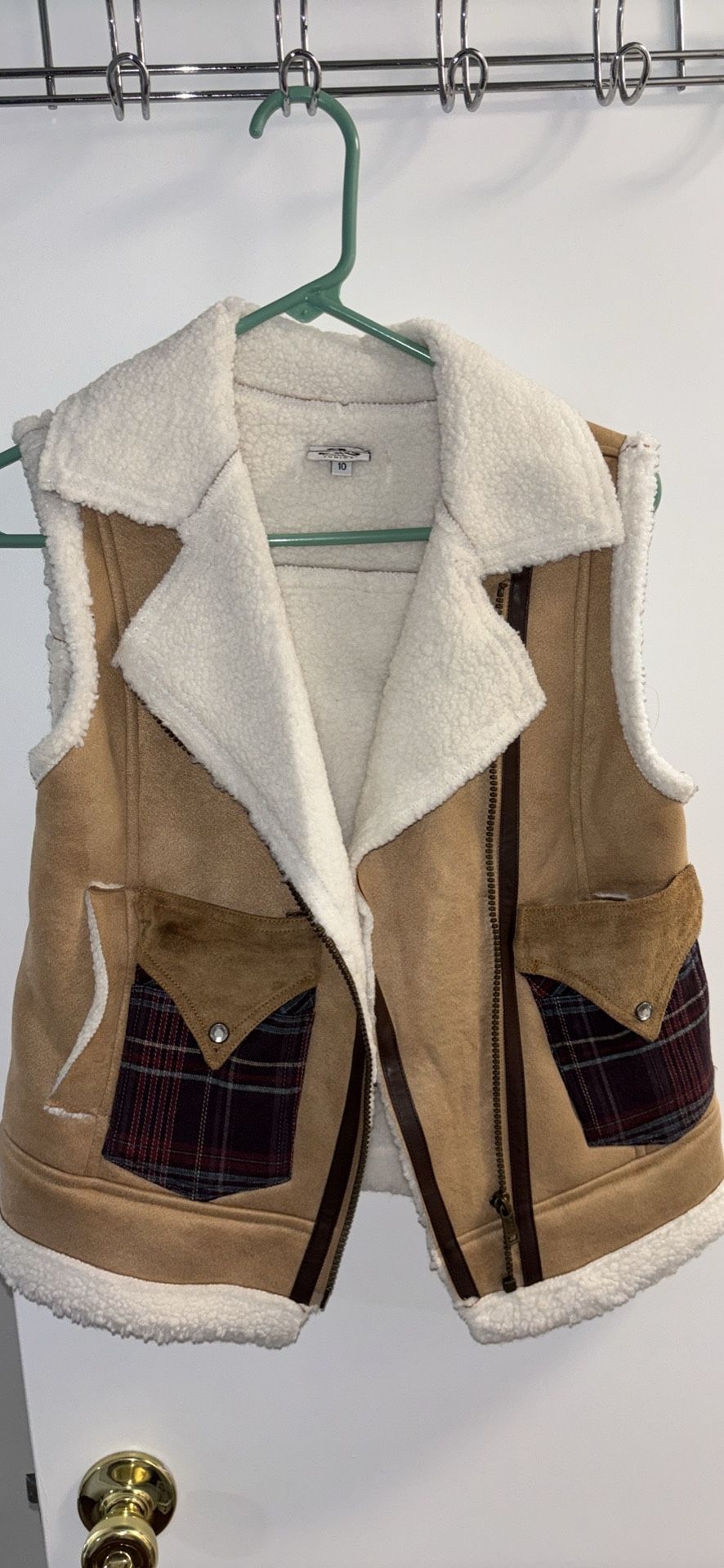 Suede Sherpa Vest
