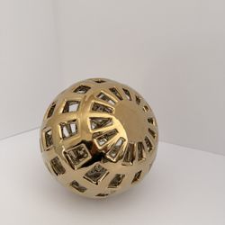 Gold Decorative Sphere – Modern Openwork Accent Ball