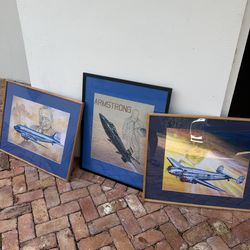 Vintage aviation prints rare 3