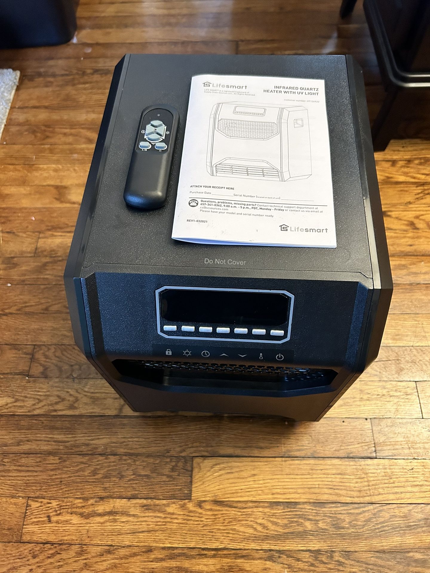 LifeSmart 6-Element Infrared Heater with Front Intake Vent, HT1269, Black  for Sale in Castle Shann, PA - OfferUp