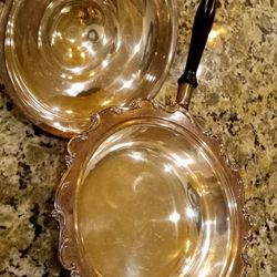 Vintage Silver Plated Chafing Dish And Lid Set