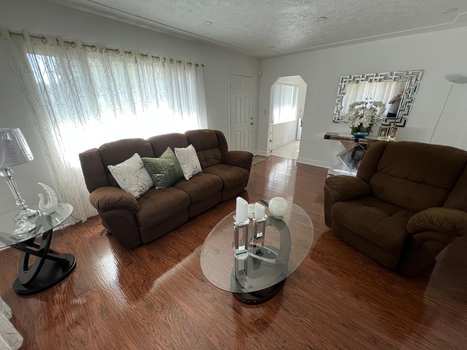 Couch With Recliner Include Coffee Table And Side Table