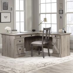 Light Grey Oak L Sectional Computer Desk