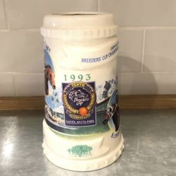 Vintage 1993 Limited Edition Breeders Cup Champion Horses Stein Santa Anita Park