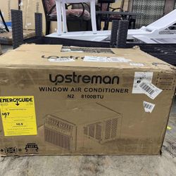 Upstreman 8100 BTU Window Air Conditioner, Cools up to 380 Sq. Ft, Full View, With Open Window Flexibility