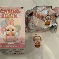 NEW POP MART CRY BABY CRYING AGAIN I’LL BRING YOU A FLOWER VINYL FACE