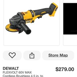 DEWALT FLEXVOLT 60V MAX Cordless Brushless 4.5 in. to 6 in. Small Angle Grinder with Kickback Brake (Tool Only)