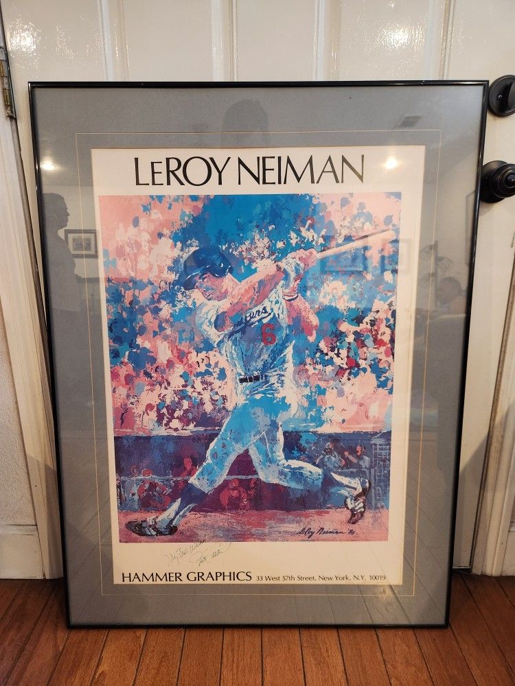 Steve Garvey LeRoy Neiman Framed Art Print By Hammer Graphics Autographed By  Steve Garvey