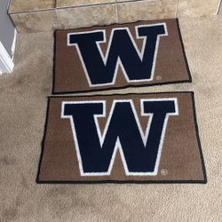 Two ( 2) Washington Huskies Doormats
