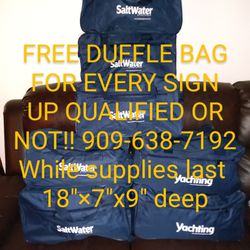 Free Duffle Bag For The Sign Up Of Government Phone 5G Android Blu