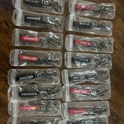 Genuine Leather Keychain Car Key Chain Holder Ring/ Choose your model