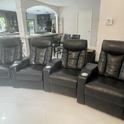 4 Reclining Sofa Chairs With Cup Holders - URGENT SALE ‼️ 