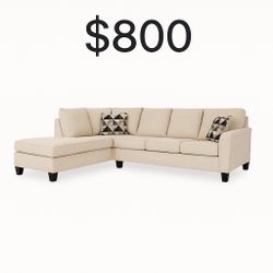 Ashley Furniture Sectional Sofa w/ Chaise – Like New – Beige | $800 OBO