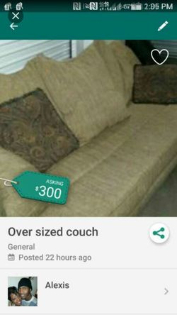 Oversized couch very comfortable