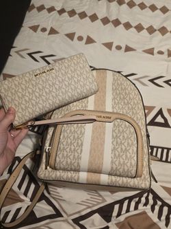 Michael Kors Bookbag And Matching Wallet