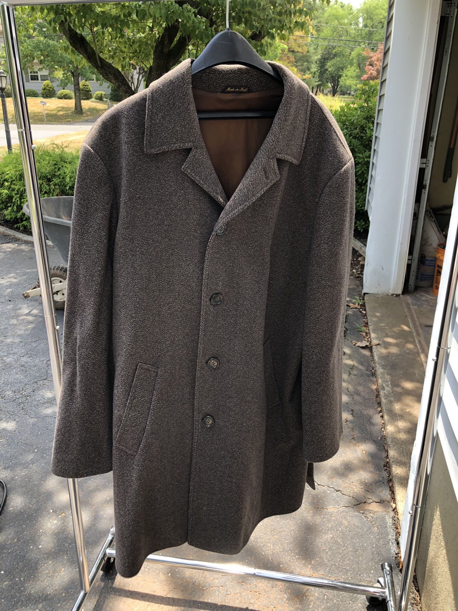Italian Wool & Cashmere Mens 44R Overcoat