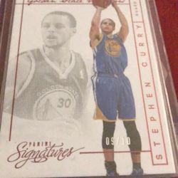 Stephen Curry Panini Signatures Card /10