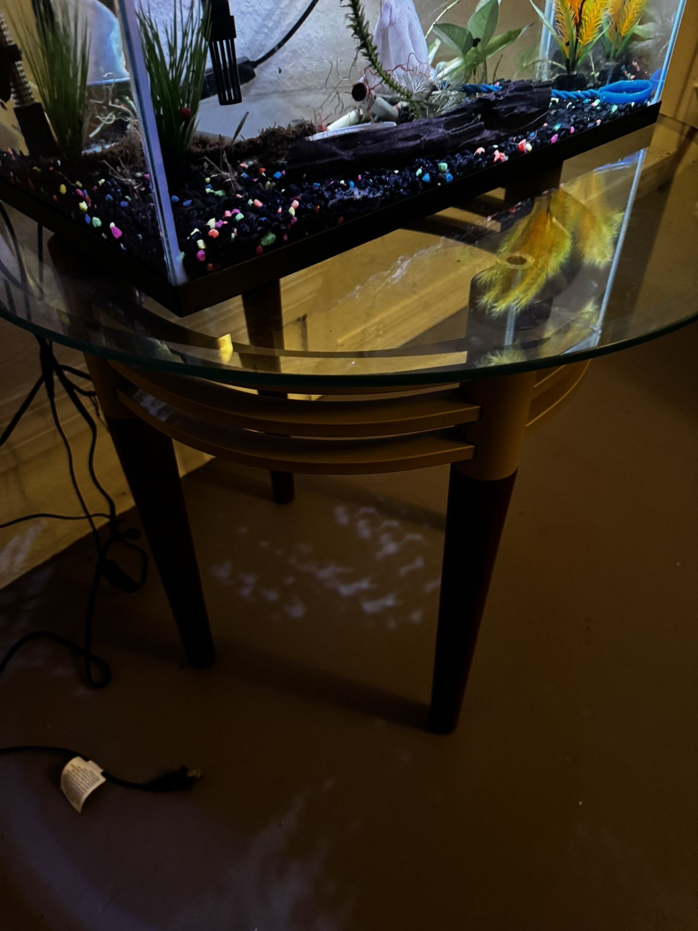 Glass Coffee Table With Side Table