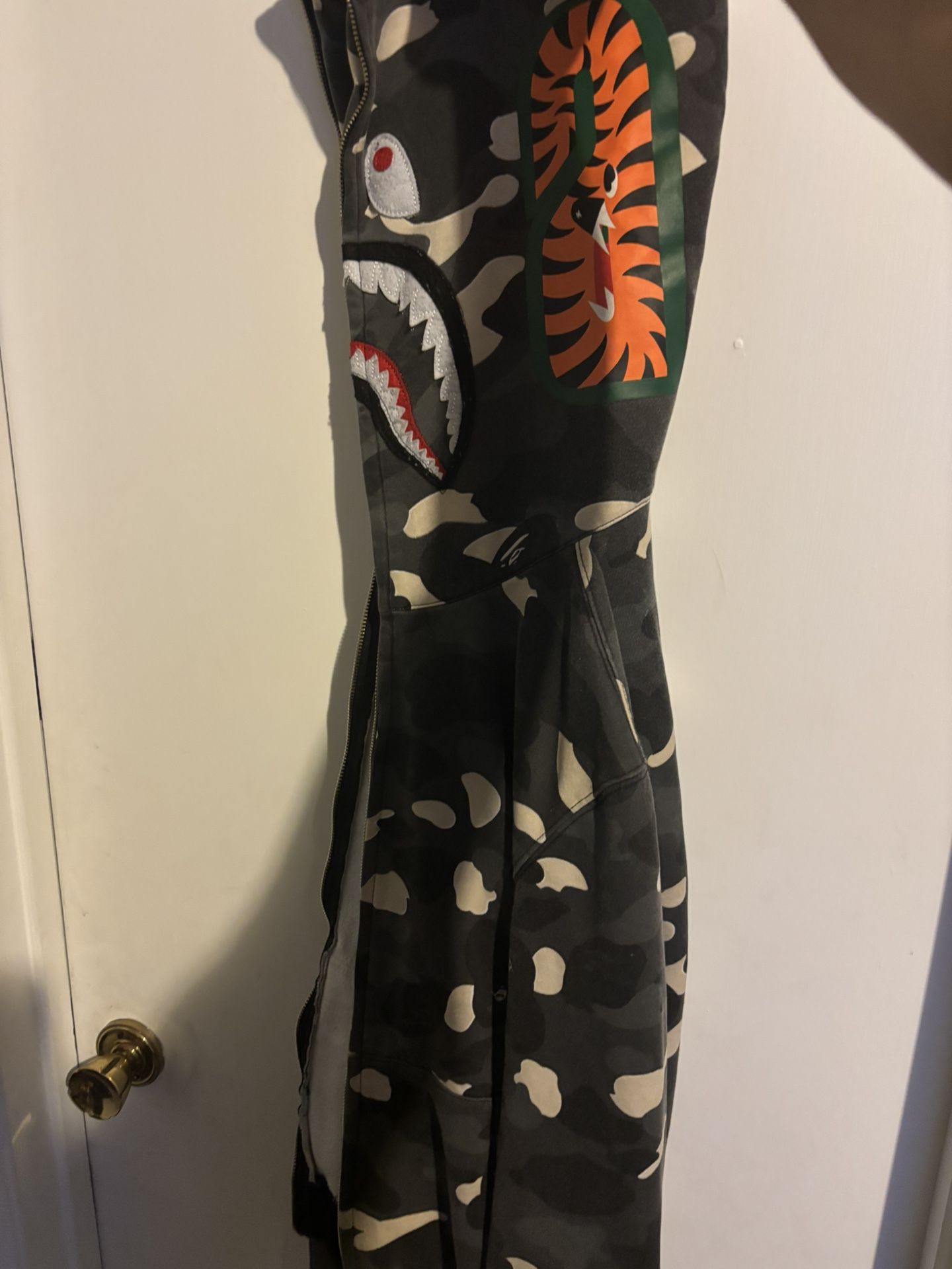 Grey Bape Hoodie Size Medium