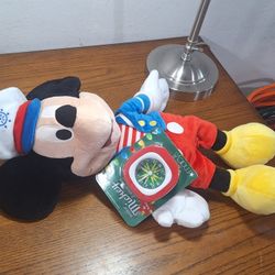 NEW 2009 MICKEY MOUSE SAILOR MACY'S HOLIDAY DISNEY STUFFED ANIMAL PLUSH TOY 20" INCHES   
