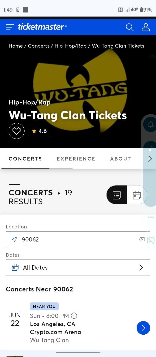 Private VIP Luxury Suite_____Wu Tang Clan!! _____Sunday 6/22 at Crypto Arena!!
