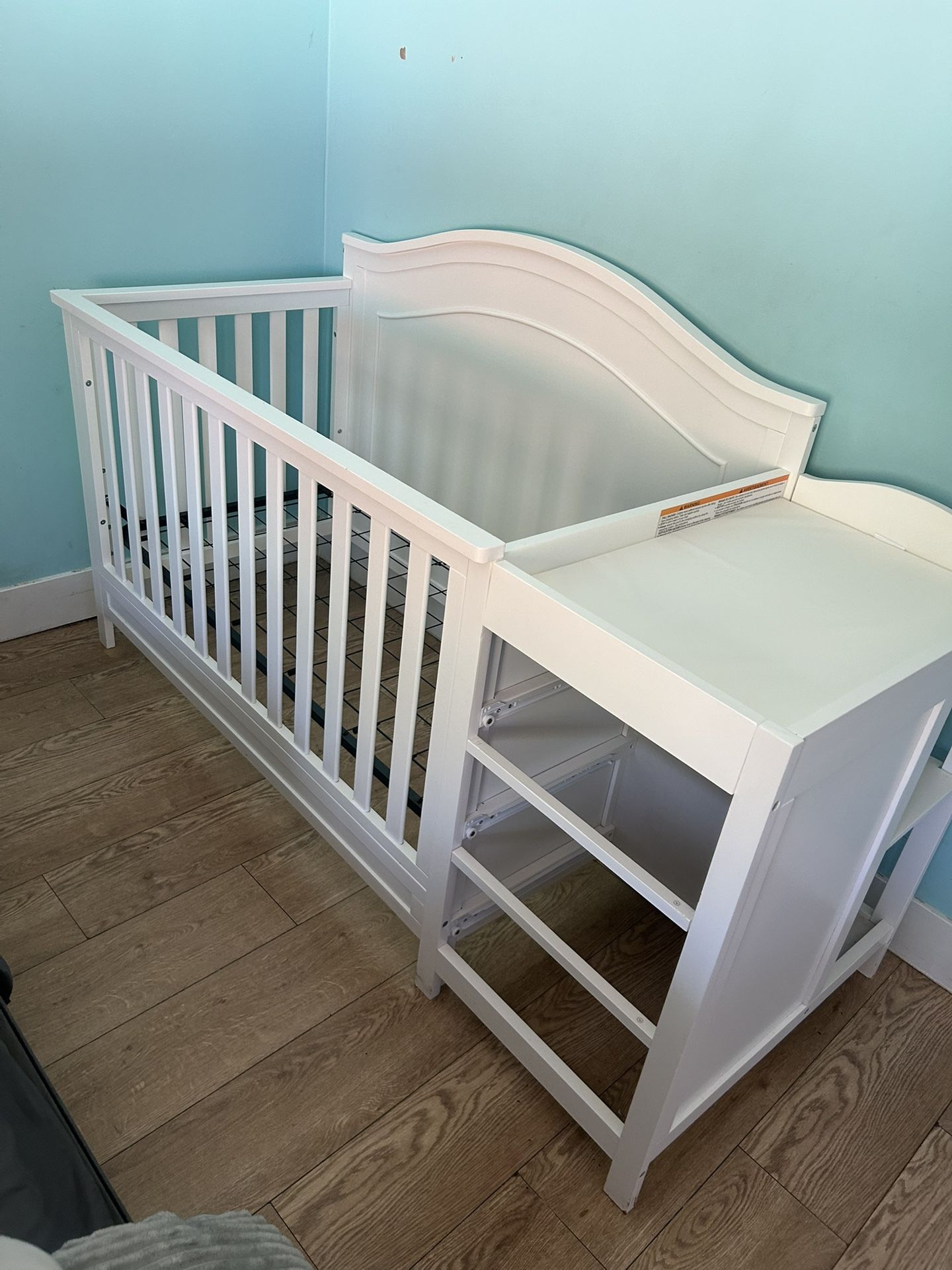 Charlie 4-in-1 Convertible Crib and Changer with Storage
