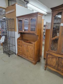 China cabinet W/ serving tray