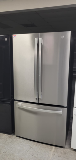 GE French Door Fridge – Stainless, Bottom Freezer