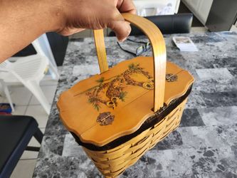 Hand made vintage basket purse