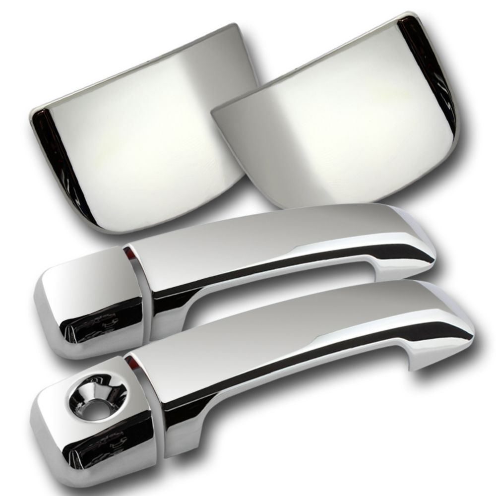 For 2007-2017 Toyota Tundra 2DR/Coupe Chrome Adhesive Door Handle Cover Cap 6Pcs -(2-DHC-1224