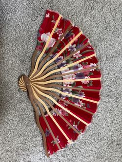 Vintage Floral Silk Hand Fan