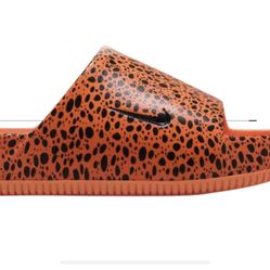 Nike Calm Slide Print Ns Electric Pack Olympic Safari Orange Sz 8