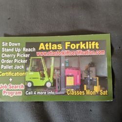 Atlas Forklift certification and job search center