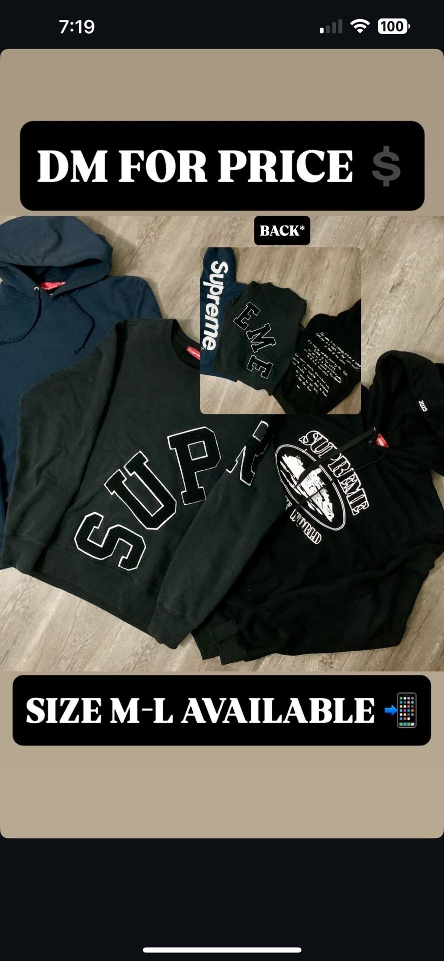 Supreme Crew neck & Hoodie