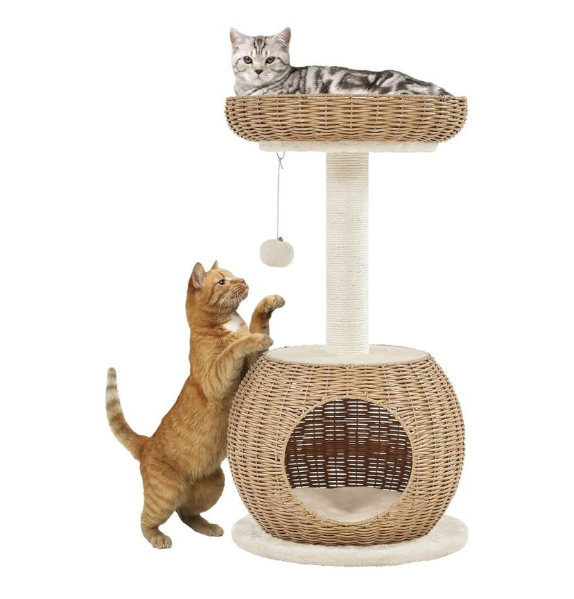 30” Rattan Cat Tower 592813