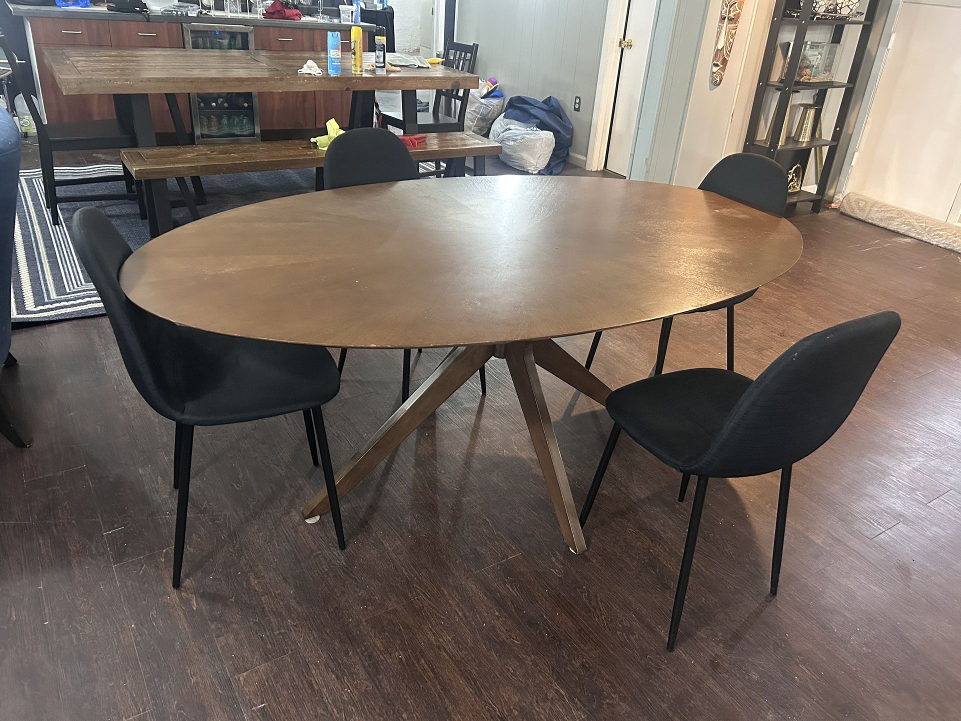 Oval Dining Room Table Set