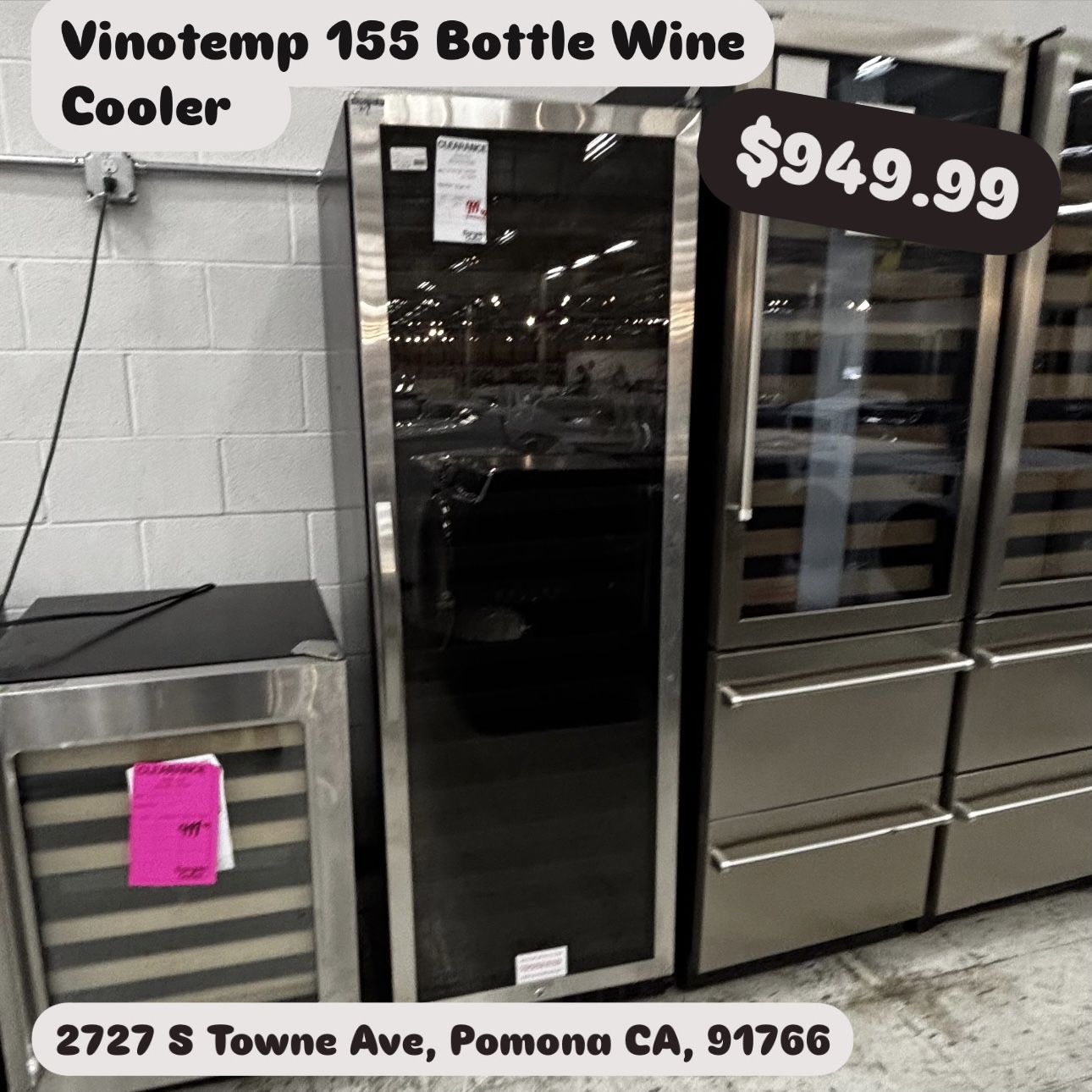 Vinotemp 155 Bottle Wine Cooler