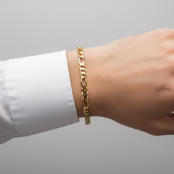 10K Yellow Gold Figaro Bracelet