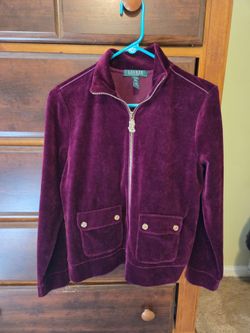 Ralph Lauren Velour Zip-Up Jacket