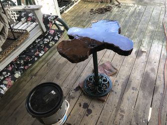 Live edge black walnut table